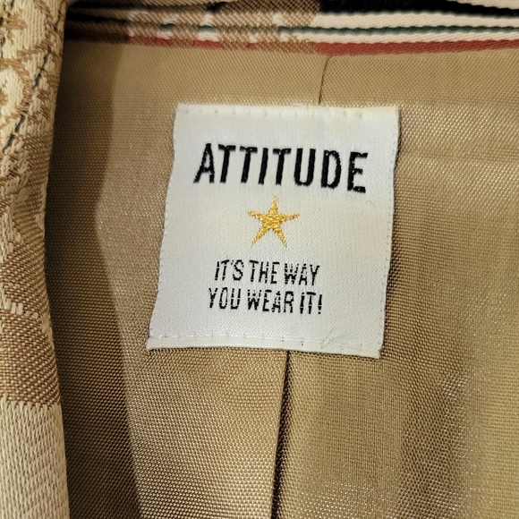 Vintage ATTITUDE patchwork funky blazer American Trendsetter multi pattern - Picture 6 of 8